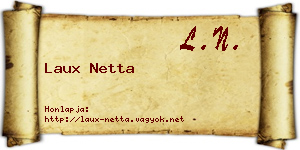 Laux Netta névjegykártya